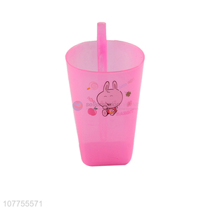 Good Price Plastic Water Cup Cheap Juice Cup Straw Cup
