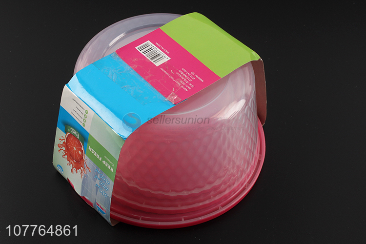 Promotional 3 pieces plastic preservation box food storage sealing box