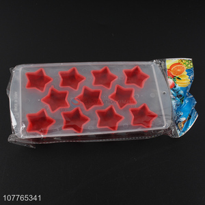 Hot sale star shape silicone ice cube tray ice block mold