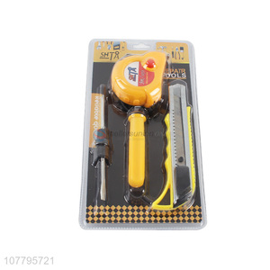 Factory supply hand tool set measuring tape utility knife screwdriver set