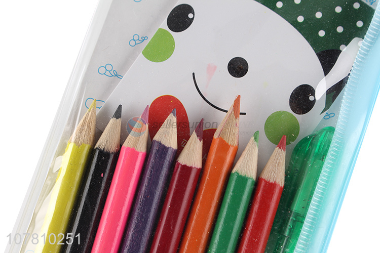 China wholesale stationery set colored pencils ball pen notebook