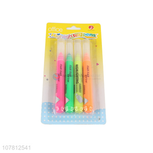 New Arrival 4 Pieces Fluorescent <em>Pen</em> <em>Colored</em> Highlighter <em>Pen</em> Set