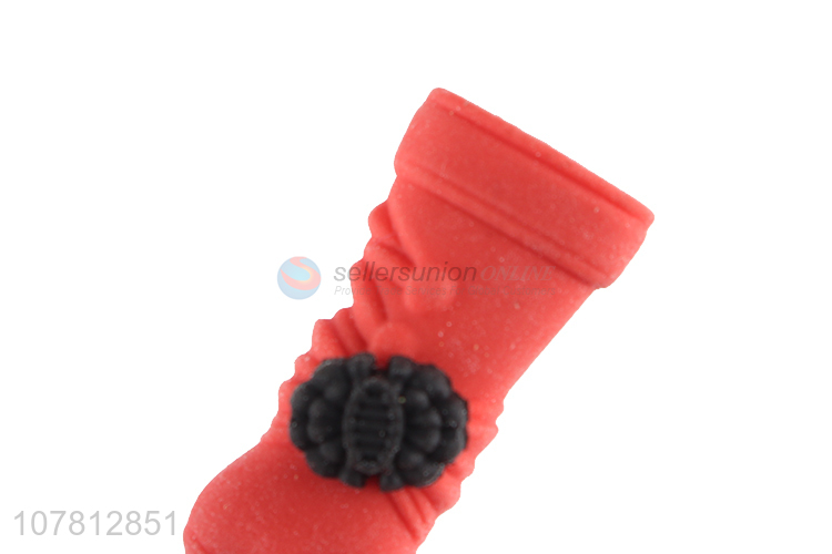 Promotional items red boot shaped eraser lovely non-toxic eraser