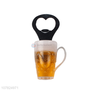 Creative design beer cup shape bottle opener for household
