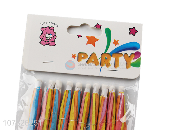 Best selling colourful 10PCS wooden stick for party decoration