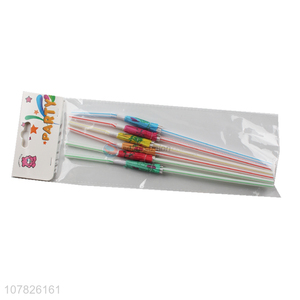 Best quality 6PCS decorative plastic straw for sale