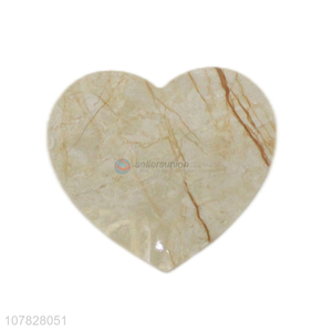 China factory heart shape marble pattern uv board cup coasters