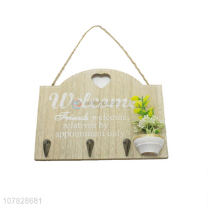 Hot selling 3 hooks wooden key holder key hanger for house decoration