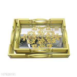Hot products Chinese style rectangular mdf serving tray for decoration
