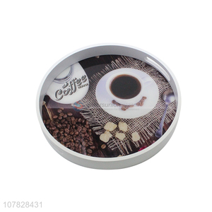 New product large round mdf serving tray table tray coffee trays