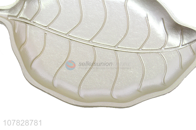 Latest product gold leaf serveware western food plate display plates