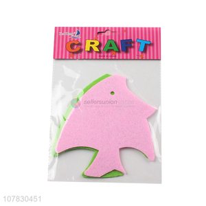 Custom Fish Shape Non Woven Decorative Sticker DIY Crafts