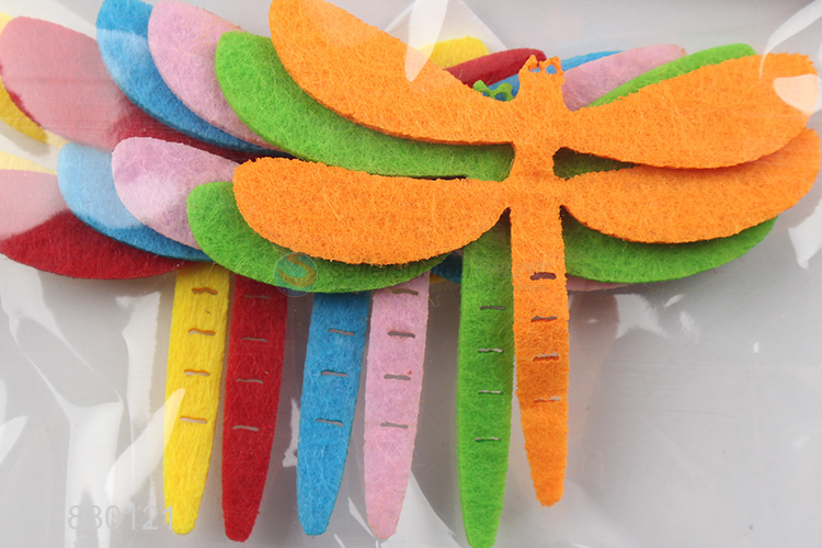 Factory Wholesale Colorful Non-Woven Dragonfly Kids Crafts