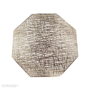High quality champagne geometric octagon home insulate placemat