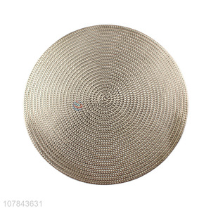 China wholesale round wheat ear woven pvc placemat