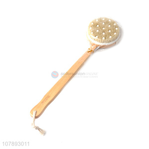 China supplier long wooden handle bath brush shower massager brush