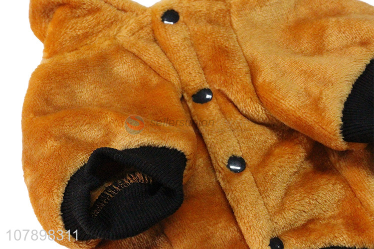 Yiwu wholesale pet dog winter clothes coral fleece dog hoodie coat