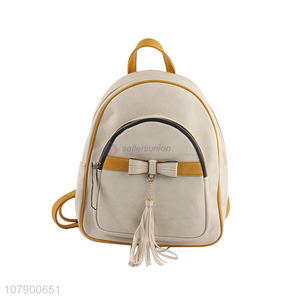 Fashion Bowknot Tassel Leisure Backpacks Girls School Shoulder Bag
