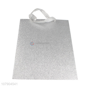 Good price silver paper packaging bag holiday gift bag