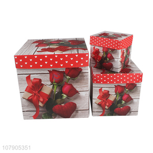 Wholesale red printing gift box paper card folding box
