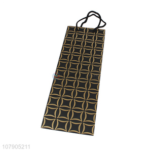 High quality black bronzing long black card wine bag