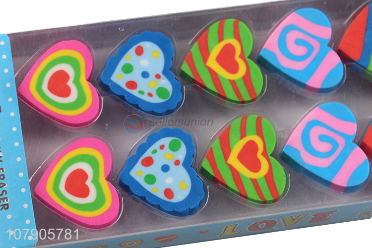 Hot Products Heart Shape Colorful Erasers Popular Students Erasers