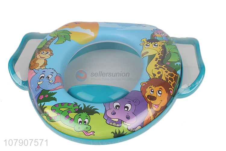 New arrival child baby care products kids soft toilet seat with handles