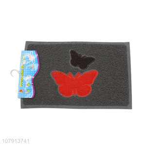 Factory direct sale butterfly pattern rubber rug room carpet