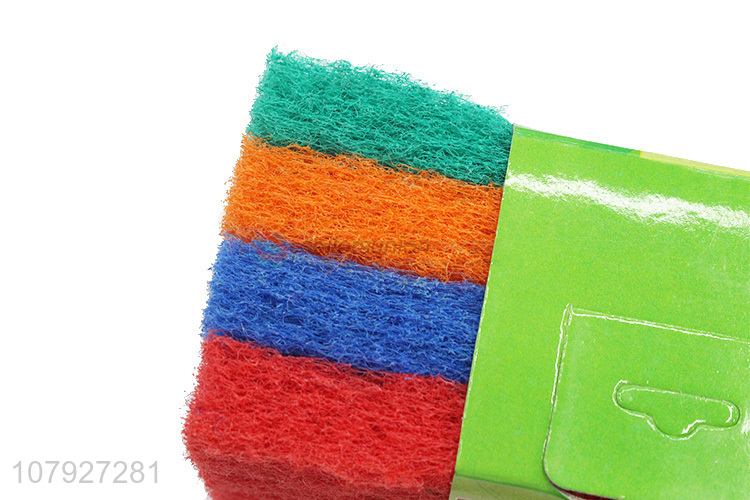 Low price multicolor 4PC kitchen clean brush cloth wholesale