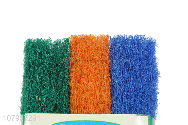 High quality multicolor 3PC brush cloth for kitchen clean