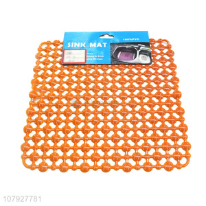 China wholesale orange pvc non-slip shower bath mat with top quality