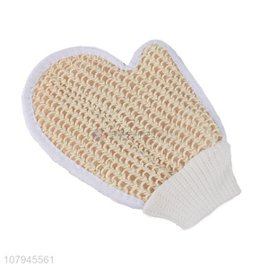 China wholesale deep cleansing scrubbing sisal bath gloves for adults