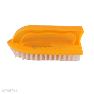 Yiwu export yellow plastic scrubbing brush household laundry brush