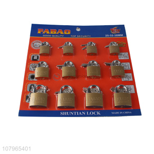 Yiwu wholesale iron imitation copper combination padlock set