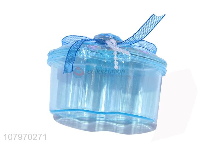 Wholesale little girl's jewelry storage box ring holder with gem lid