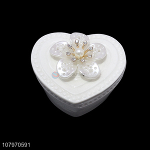 China supplier heart shaped ceramic jewelry <em>box</em> European style ring <em>box</em>