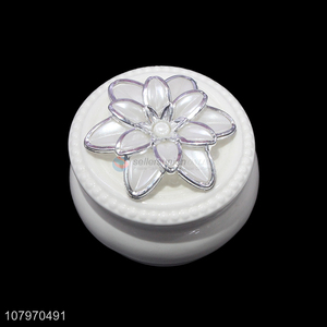 Online wholesale luxury round ceramic jewelry <em>box</em> porcelain jewel case