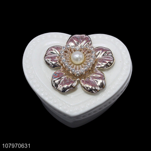 New arrival heart shaped ceramic jewelry <em>box</em> pendant necklace boxes
