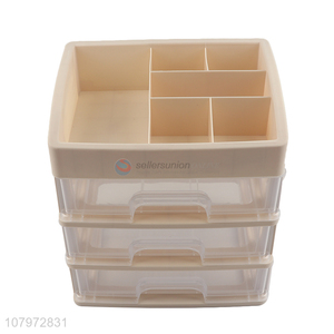 New arrival multifunction 3 layers plastic desk drawer plastic storage box