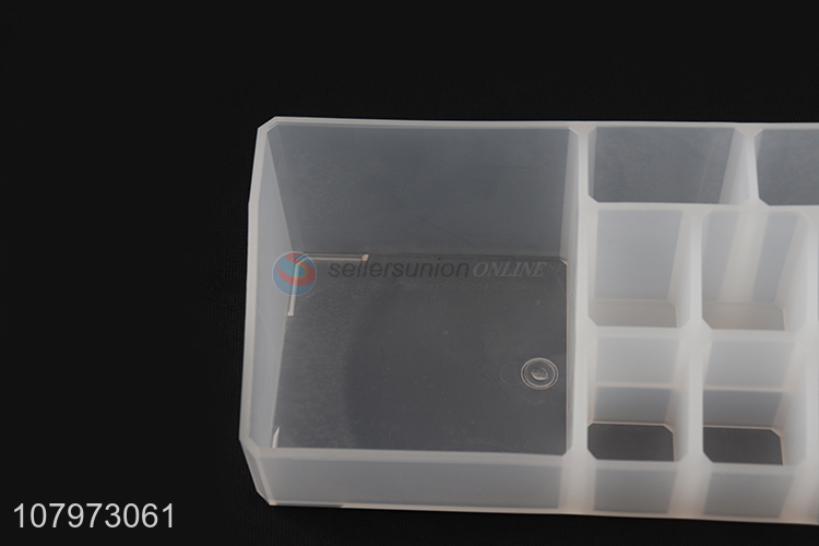 Wholesale multifunction desk makeup organizer plastic cosmetics storage case