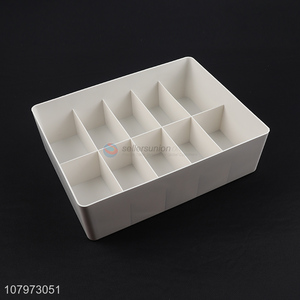 Best selling 10 compartments plastic storage box for underwear bras jewelry