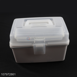 China supplier household emergency plastic medical <em>storage</em> <em>box</em> with handle