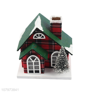 Hot selling creative Christmas ornaments led light European style house craft