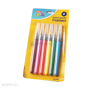 Wholesale 6 Pieces <em>Paint</em> <em>Brush</em> Marker Pen Highlighter Set