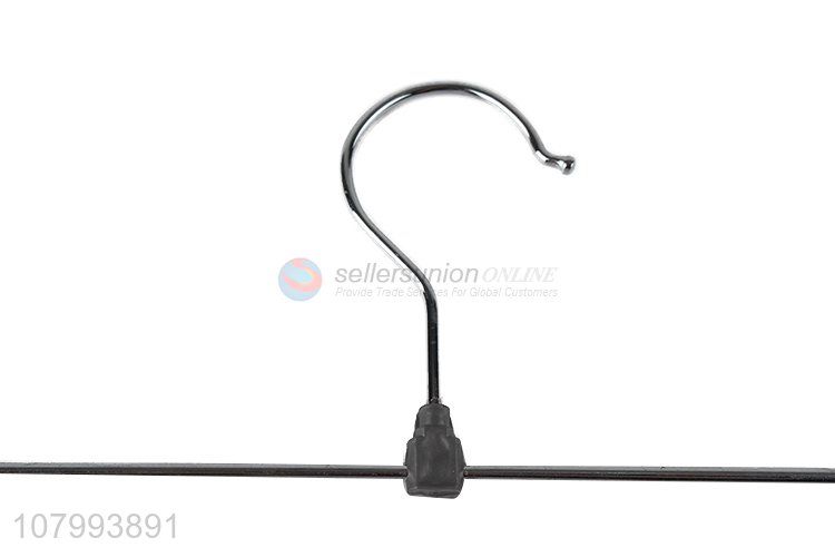 Recent design adjustable stainless iron skirt pants hanger with pinch clips
