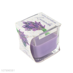Custom Glass Cup Candle Lavender Scented Candle For Air Fresher