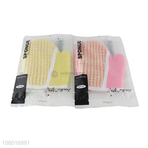 Low price multicolor household bath gloves with top quality
