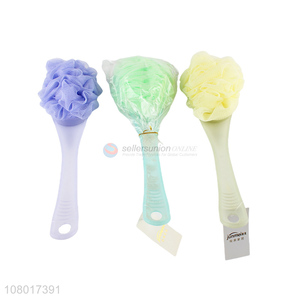 Yiwu market multicolor shower bath flower with long handle