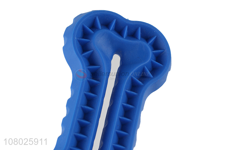 Yiwu direct sale blue silicone pet chew toy molar biscuits toy