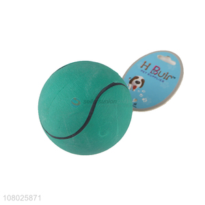 Hot selling green silicone toy ball pet chew toy for outdoor